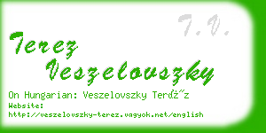 terez veszelovszky business card